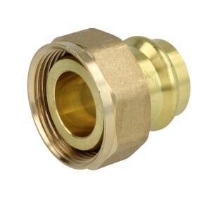 Screw joint for gas meter ball valve with 28 mm press...