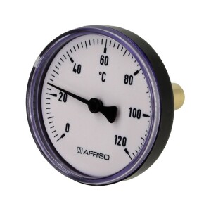 Bimetal dial thermometer 0 - 120°C sensor 40 m with 63-mm housing