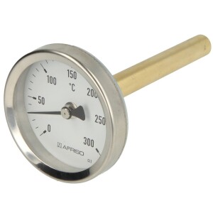 Thermomètre à cadran bimétallique 0-120°C sonde 40 mm boîtier 80 mm