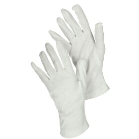 Cotton tricot glove size 9/10 , PU 12 pieces