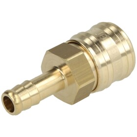 Brass quick coupling with hose nozzle 9 mm