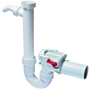 Kessel Double-flap backwater valve Staufix DN50 siphon for faecal-free wastewater 73052