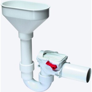 Kessel Double-flap backwater valve Staufix DN50 with hopper for faecal-free wastewater 73053