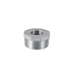 Stainless steel screw fitting bush reducing 4" x 3" IT/ET