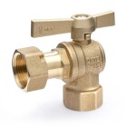 Water meter ball valve 1/2&quot; IT x 3/4&quot; union nut angle
