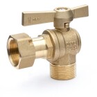 Water meter ball valve 3/4&quot; ET x 3/4&quot; union nut angle