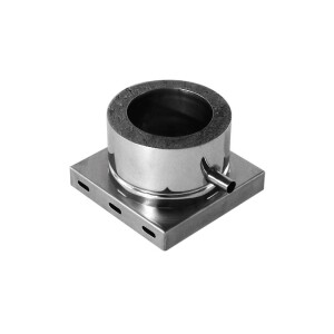 Base plate stainless steel Ø 180 mm with condensate outlet at bottom