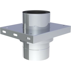Base plate for intermediate support with supply air...