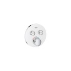 Grohe Thermostat with 2 valves moon white round Grohtherm SmartControl 29151LS0