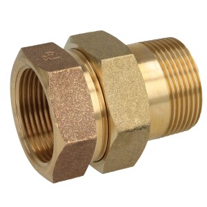 Gunmetal threaded fitting screw fitting 3/8" IT/ET - flat-sealing