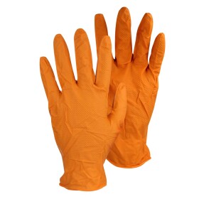 Nitril Einmalhandschuhe Gr. 9/L orange = sichtbar sauber...