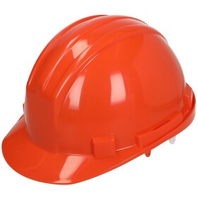 Schutzhelm mit 6-Punkt-Befestigung und Drehverschluss orange