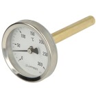 Bimetall-Zeigerthermometer 0-300&deg;C 100 mm F&uuml;hler mit 63 mm Geh&auml;use