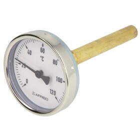 Bimetal dial thermometer 0-120&deg;C 100 mm sensor with...