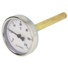 Bimetall-Zeigerthermometer 0-120&deg;C 100 mm F&uuml;hler mit 63 mm Geh&auml;use