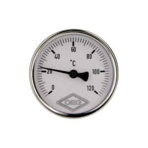 Bimetal dial thermometer 0-120°C 100 mm sensor with 80 mm case