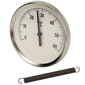 Bimetal contact thermometer 0-60&deg;C case 80 mm