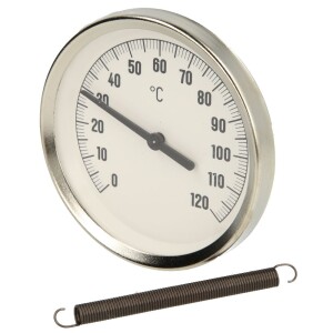 Thermomètre à contact bimétallique 0-120°C boîtier 80 mm