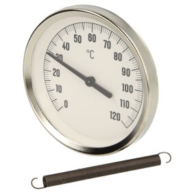 Bimetal contact thermometer 0-120°C case 80 mm