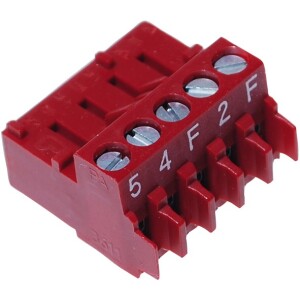 AGP3S.05D/109, connection terminal burner or mixer motor, red, five-pole