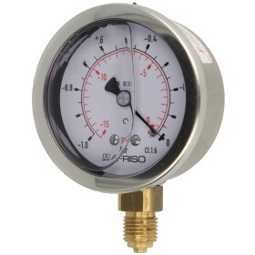 Vacuum gauge glycerine 1/4&quot; radial