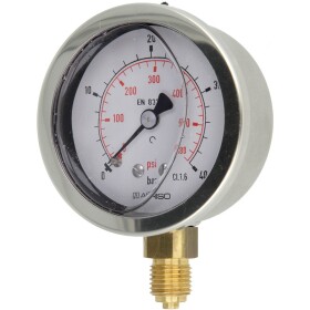 Glyzerin-Manometer 1/4&quot; radial