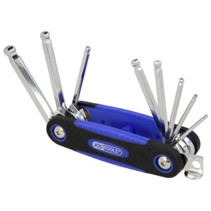 Ball-ended hexagon key wrench set with ball end 8-piece