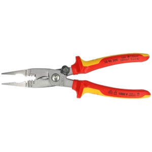KNIPEX installation pliers VDE 200 mm with opening spring, insulated 13 96 200 1396200