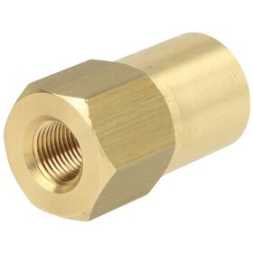 Nozzle holder R-1/8&quot;, 34 mm, SW 19 brass