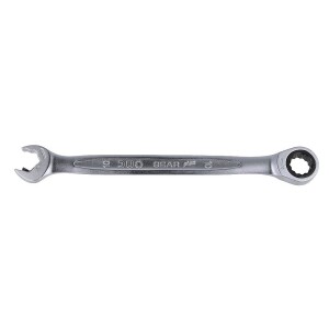 Combination spanner w. ratchet mechanism in ring and open jaw 10 mm