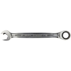 Combination spanner w. ratchet mechanism in ring and open...