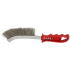 Stainless steel all-purpose wire brush plastic handle 250 mm