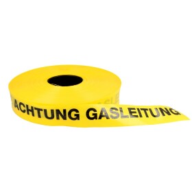 Warning tape 40 mm x 250 m, yellow &quot;Achtung...