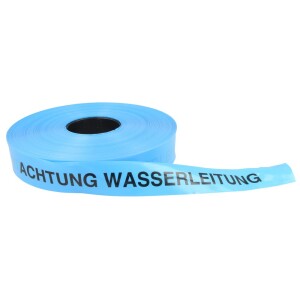 Warning tape yellow "Achtung Wasserleitung"