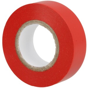 PVC insulation tape red 0.15 x 15 mm up to 105°C on 10-m roll