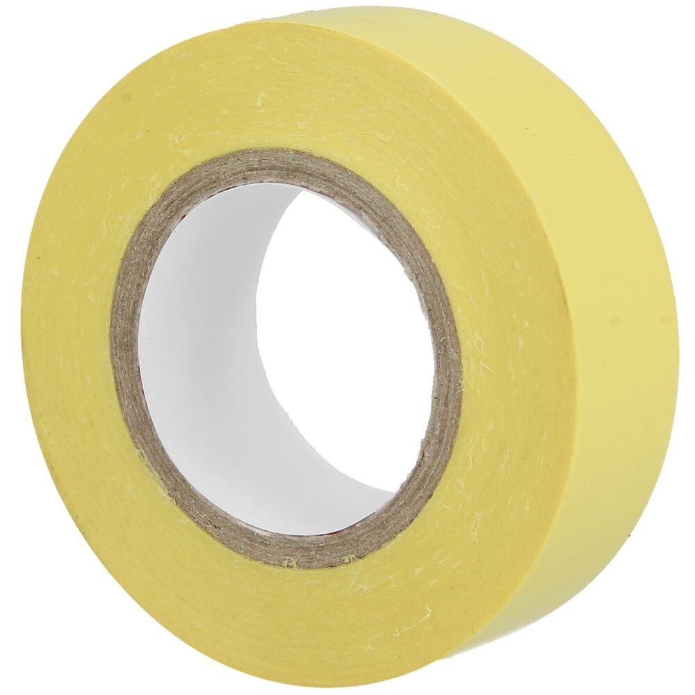 Ruban isolant PVC jaune 0,15 x 15 mm jusque 105°C, rouleau de 10