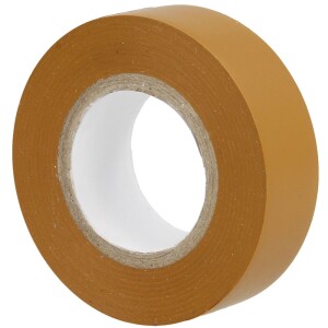 PVC insulation tape brown 0.15 x 15 mm up to 105°C on 10-m roll
