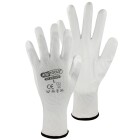 Micro fine-knit gloves white 12 pairs size L