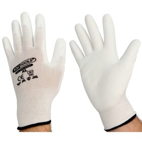 Micro fine-knit gloves white 12 pairs size XL