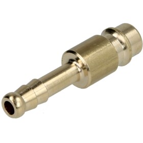 Coupling plug with hose nozzle 6 mm brass