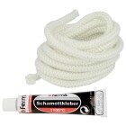 Fermit glass fibre round cord set &Oslash;10 mm with sealing cord adhesive up to 1100&deg;C