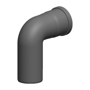 Elbow plastic with support foot Ø 110 mm 87°