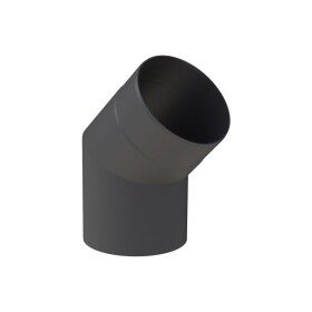 Coude 45&deg; tuyau de po&ecirc;le &Oslash; 180 mm noir