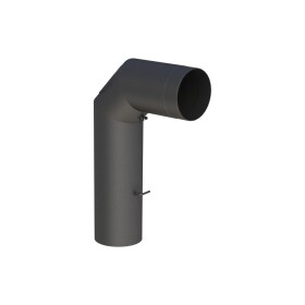 Angled pipe for stove pipe Ø 130 mm 450/700 mm black