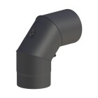 Elbow rotatable &Oslash; 130 mm for stove pipe with door black
