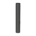 Stove pipe &Oslash; 130 x 1000 mm with throttle flap and door black