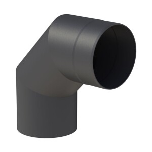Elbow 90° stove pipe Ø 120 mm black