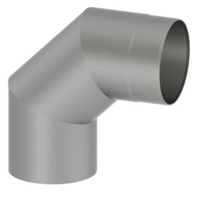 Elbow 90&deg; stove pipe &Oslash; 120 mm cast-grey