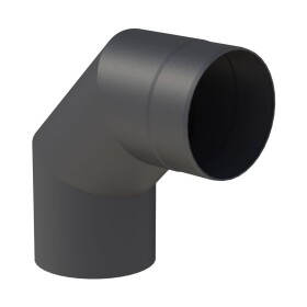 Elbow 90° stove pipe Ø 130 mm black