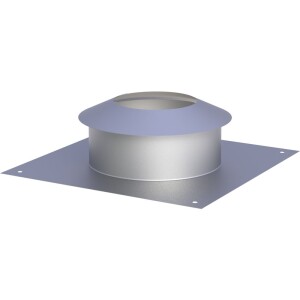 Top cover with weather collar 130 mm Ø